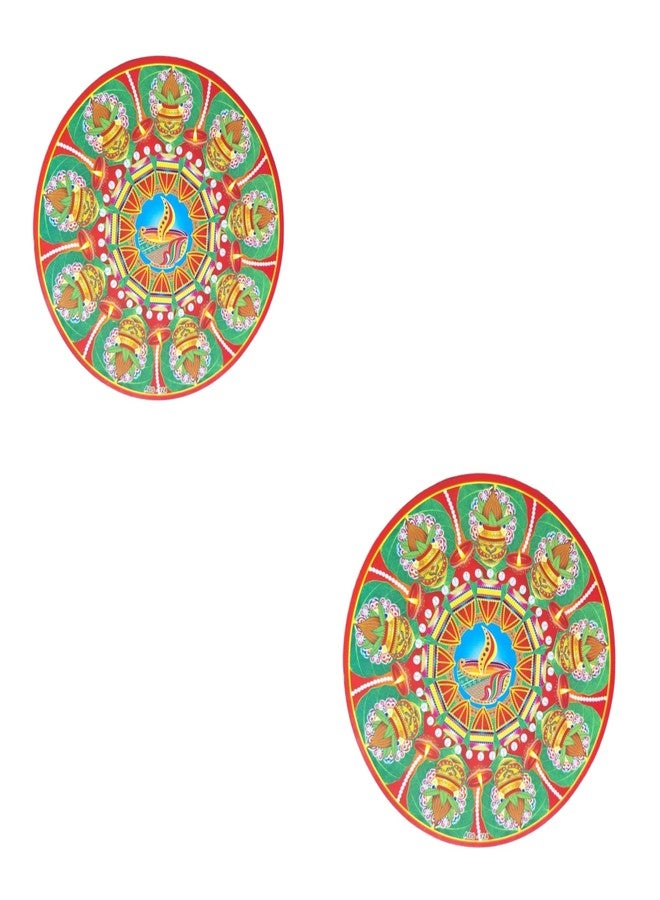 ST logo Multicolour Vinyl Rangoli Sticker Self-Adhesive for Home Office Bedroom and Living Room Décor Easy to Apply & Peel - Image 1